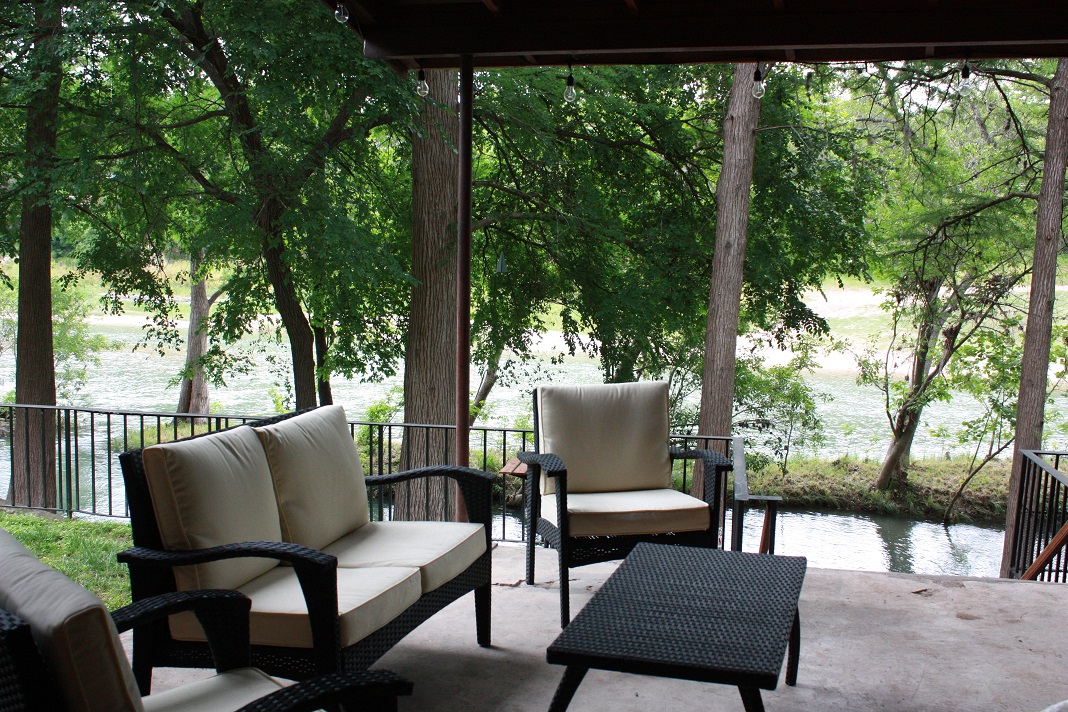 Covered Breezeway overlooking the River